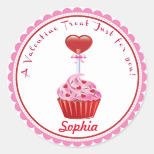 Stickers Lollipop Cupcake de la Saint-Valentin