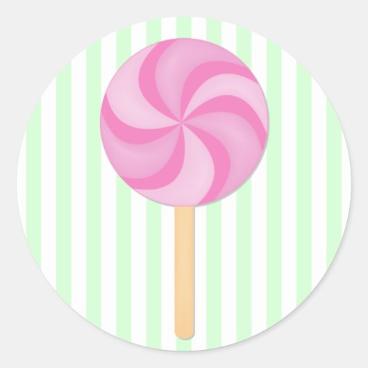 Stickers Lollipop rose (Devant)