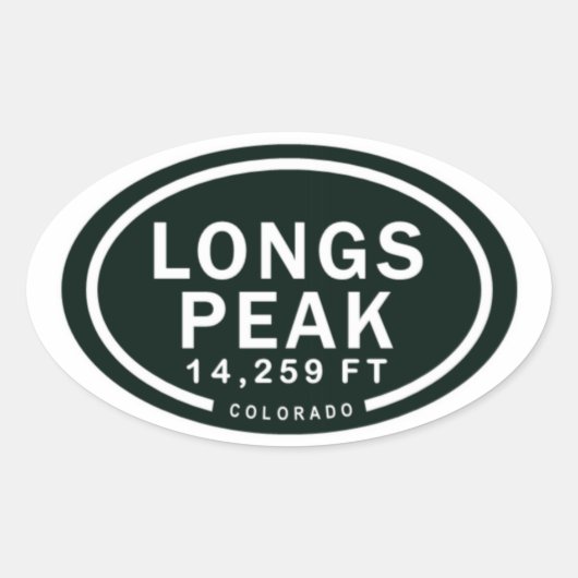 Stickers Longs Peak 14,259 FT CO Mountain (Devant)