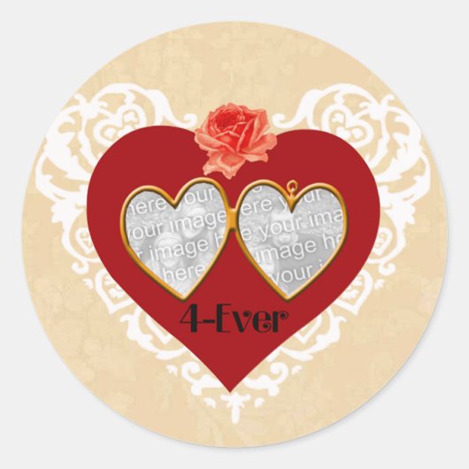Stickers Love 4 Ever Locket (Devant)