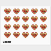 stickers LOVE en forme de coeur Tulipes rouges Fle (Feuille)