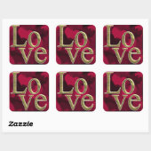 Stickers Love, Glossy, 3 pouces (feuille de 6) (Feuille)