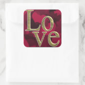 Stickers Love, Glossy, 3 pouces (feuille de 6) (Sac)