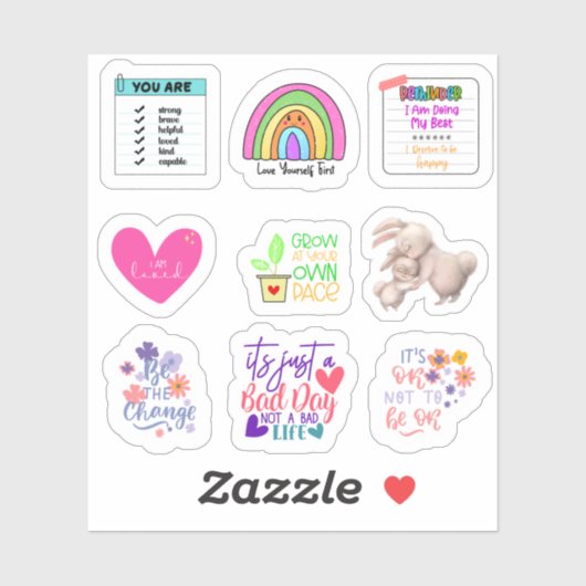 Stickers Love Note 2 (Feuille)