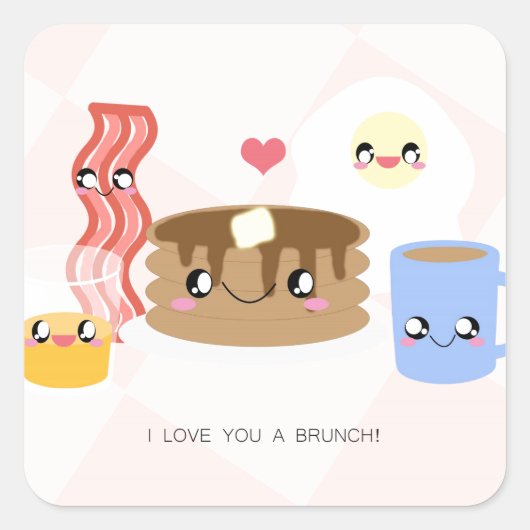 Stickers Love You a Brunch (Feuille de 20) (Devant)
