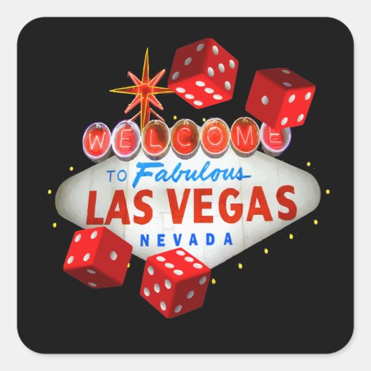 Stickers Lucky Las Vegas (Devant)
