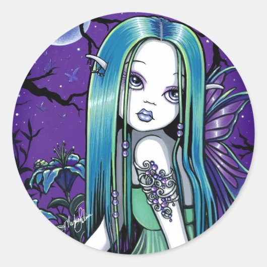 Stickers "Luna" Lune gothique Lilly Fairy Art (Devant)