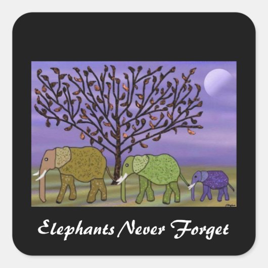 Stickers Lune éléphante (Devant)