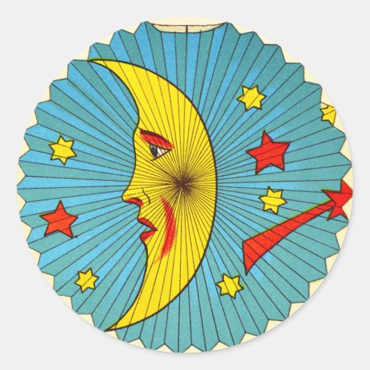 Stickers Lune vintage (Devant)