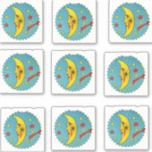 Stickers Lune vintage | Décor céleste (Devant)