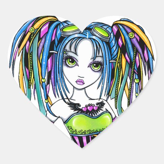 Stickers "Luxie" Rainbow Cyber Goth Fairy (Devant)