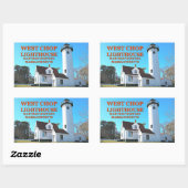 Stickers MA Marthas Vineyard West Chop Lighthouse (Feuille)