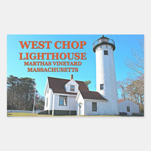 Stickers MA Marthas Vineyard West Chop Lighthouse (Devant)