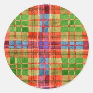 Stickers MAC RAE TARTAN grand rond