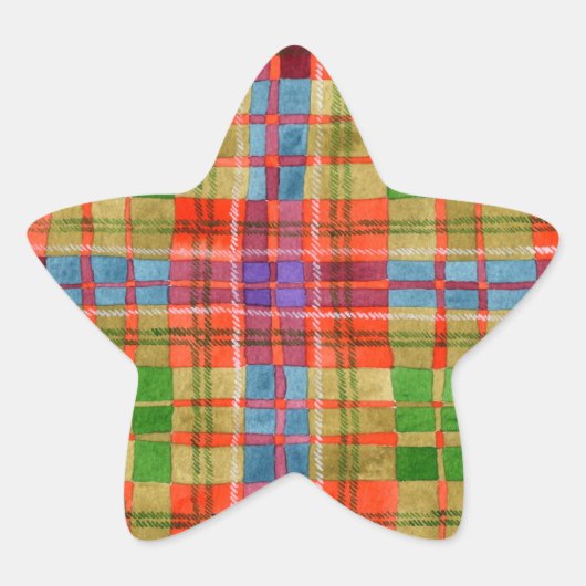 Stickers MAC RAE TARTAN Star (Devant)