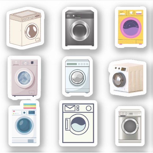Stickers Machine à laver (Devant)