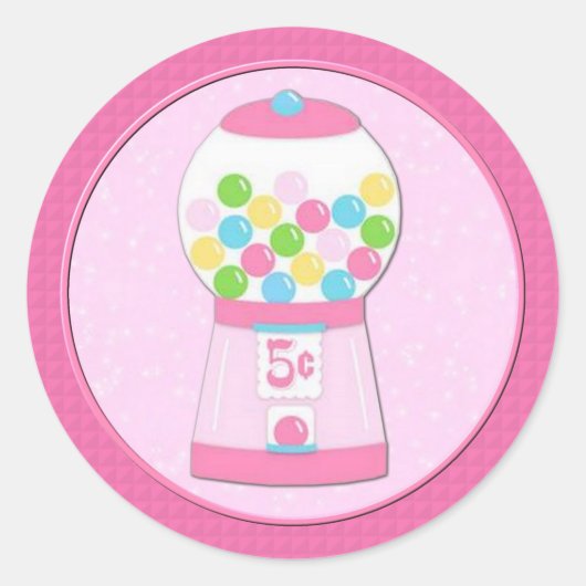Stickers Machine Bubblegum Rose pour enfants (Devant)