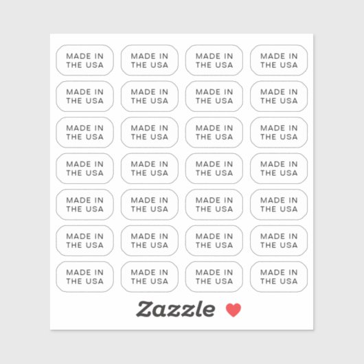 Stickers made in the USA (Feuille)