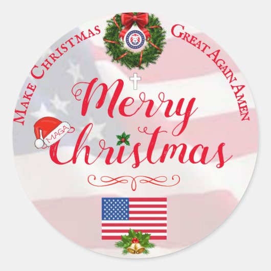 Stickers Maga Christmas/Rendre Noël magnifique (Devant)
