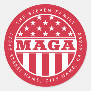 Stickers MAGA de première ronde personnalisés