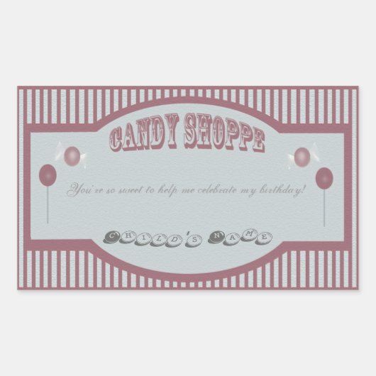 Stickers Magasin de bonbons - Rouge (Devant)