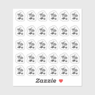 Stickers Magnolia Contour Métallique