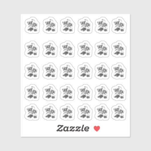 Stickers Magnolia Contour Métallique (Feuille)