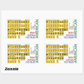 Stickers Mah Jongg Carreaux américains (Feuille)