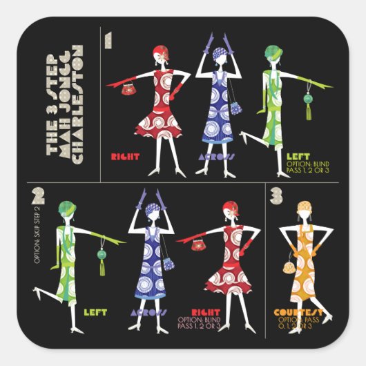 Stickers Mah Jongg Charleston (Devant)