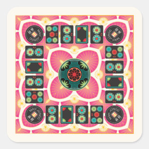 Stickers Mah Jongg Fan 2025