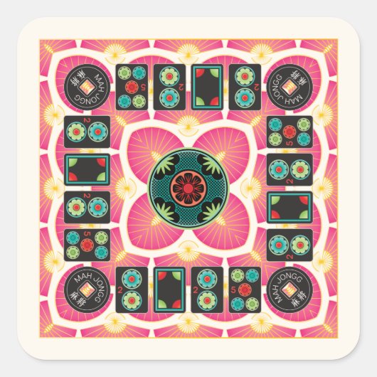 Stickers Mah Jongg Fan 2025 (Devant)