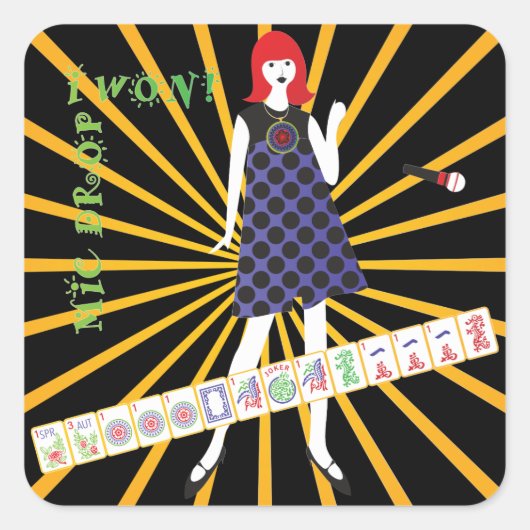 Stickers Mah Jongg Mic Drop (Devant)