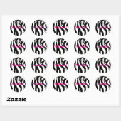Stickers Mahalo ronde Zebra Print - Merci (Feuille)