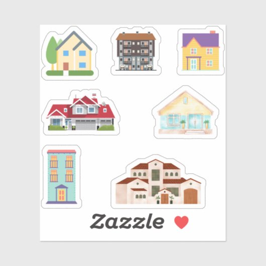 Stickers maison (Feuille)