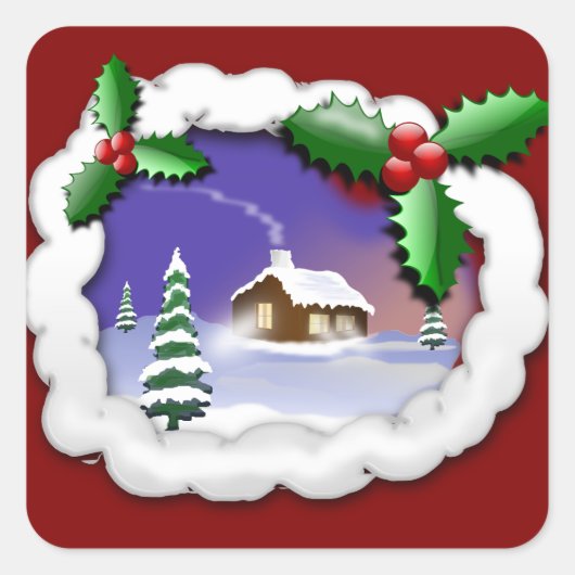stickers maison de noël (Devant)
