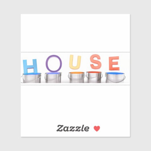 Stickers Maison de Peinture (Feuille)