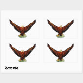 Stickers Majestic en forme de rectangle d'aigle (Feuille)