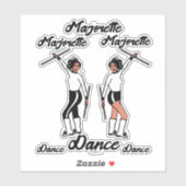 Stickers Majorette (Blanc Noir) (Feuille)