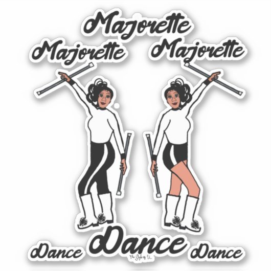 Stickers Majorette (Blanc Noir) (Devant)