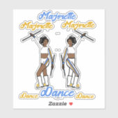 Stickers Majorette (blanc YBStripe) A (Feuille)