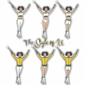 Stickers Majorette Changement Rapide ( Vert Or ) (Devant)