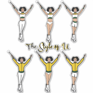 Stickers Majorette Changement Rapide ( Vert Or )