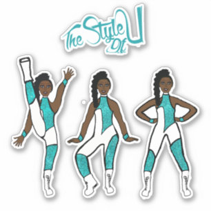 Stickers Majorette / Danseuse Aqua Jumpsuit A
