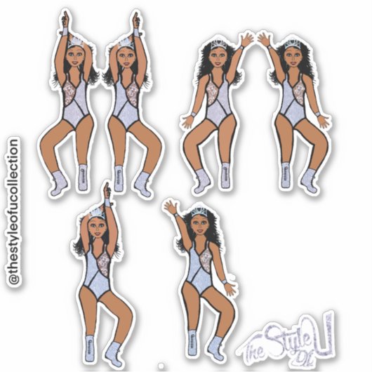 Stickers Majorette / Danseuse Couronne diamant #2 (Devant)