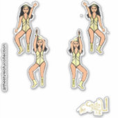 Stickers Majorette / Danseuse Couronne d'or #2 (Devant)