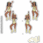 Stickers Majorette / Danseuse Couronne d'or n° 1 (Devant)