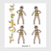 Stickers Majorette / Danseuse Golden Pine 2 (Feuille)