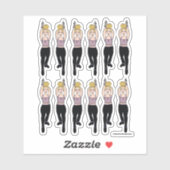 Stickers Majorette / Danseuse Lilac Black 2 (Feuille)
