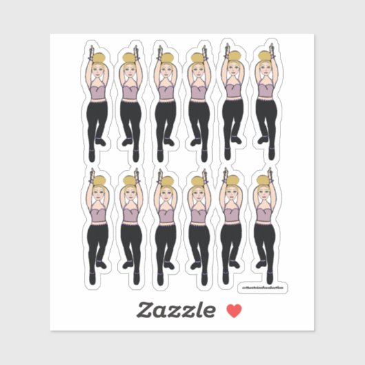 Stickers Majorette / Danseuse Lilac Black 2 (Feuille)