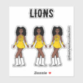 Stickers Majorette / Danseuse Lion D'Or A (Feuille)